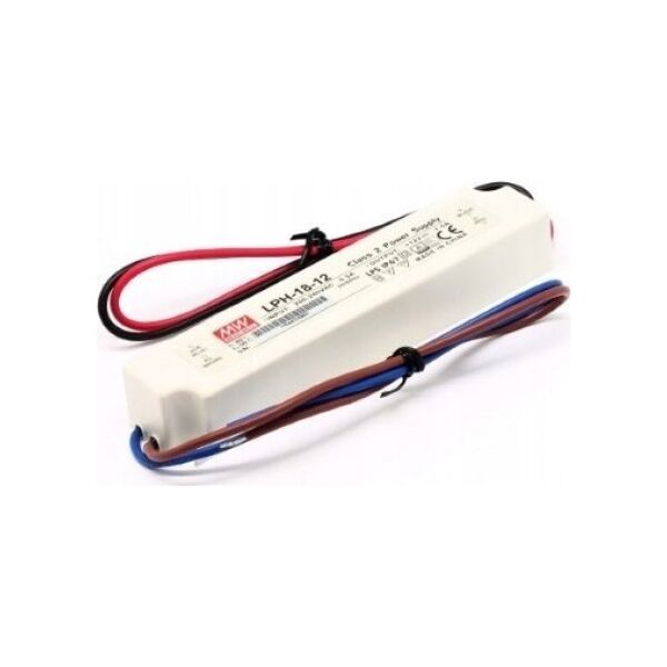 MEAN WELL LPH-18-24, 18 W, 180 - 264 V, 47 - 63 Hz, 0.3 A, Over voltage, Overheating, Overload, Short circuit, White