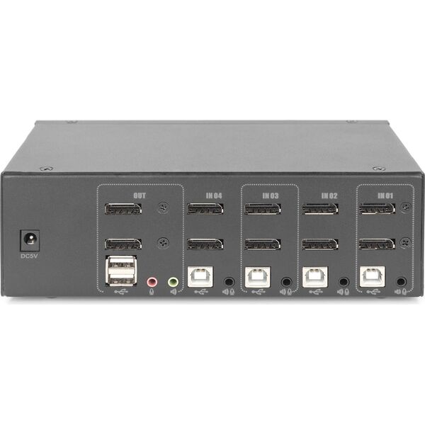 Digitus KVM Switch Digitus 4-port Dual View HD 13619916 4016032478140