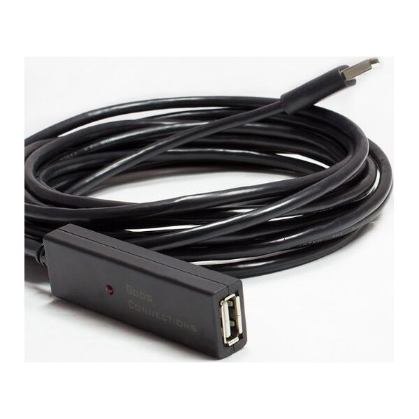 Alcasa GC-M0134 kabel USB USB 2.0 20 m USB A Czarny