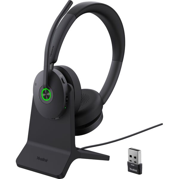 Yealink BH74 + Stand Teams USB-C/A Zestaw słuchawkowy Bezprzewodowy Opaska na głowę Biuro/centrum telefoniczne USB Type-C / USB Type-A Bluetooth Podstawka do ładowania Czarny