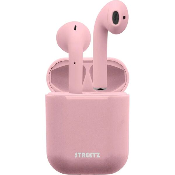 Ακουστικά Streetz Ausinės į ausis STREETZ True Belaidės, didelės, 300 mAh, su krovimo deklu, rožinės / TWS-0006 13412794 7333048043801