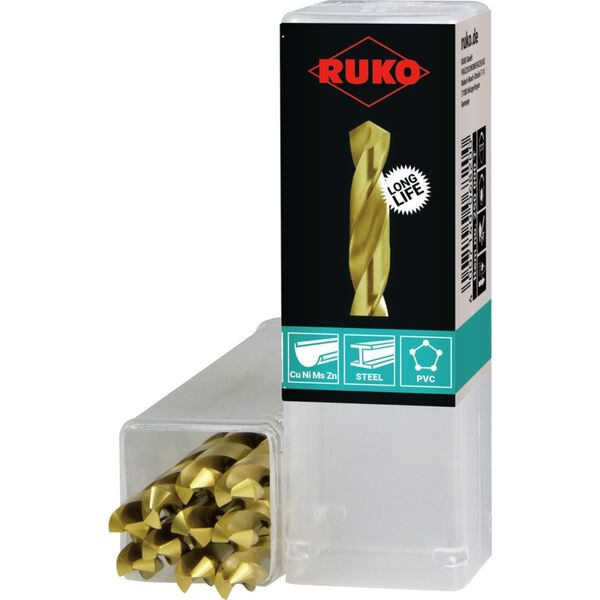 Sourcing Spiral τρυπάνι για μέταλλο RUKO HSS-G TiN 14,0 mm 13563786 4007140126672