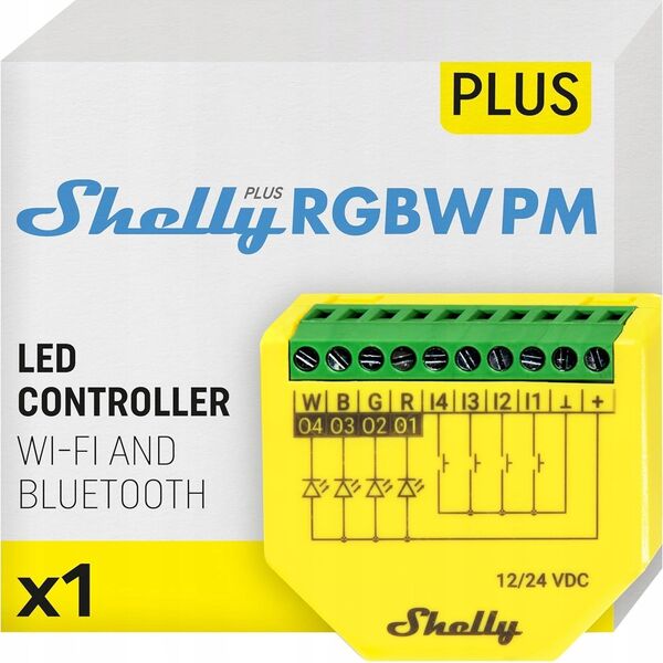 Shelly Shelly Relais "Plus RGBW PM" WLAN Bluetooth LED Lichtcontroller Unterputz 13565958 3800235265635