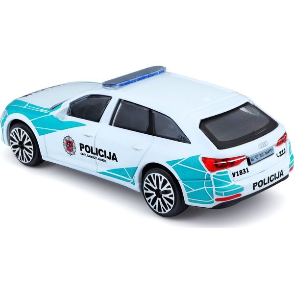Bburago BBURAGO 1:43 μοντέλο αυτοκινήτου Audi A6 Avant Λιθουανική αστυνομία, 18-30415LT 13583650 4893993304158
