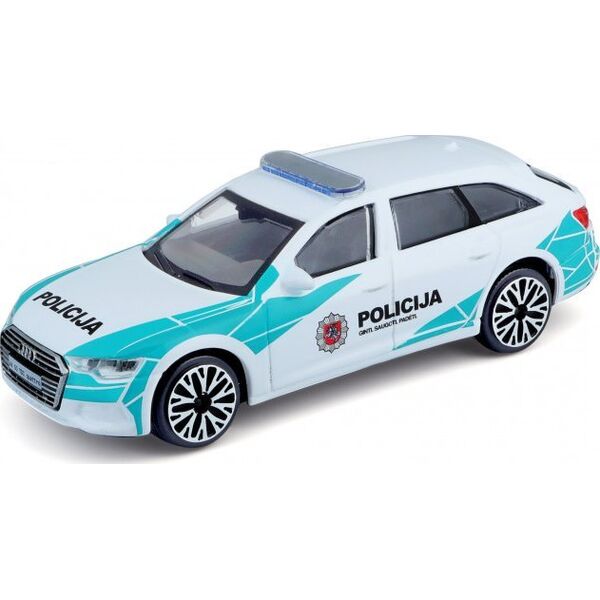 Bburago BBURAGO 1:43 μοντέλο αυτοκινήτου Audi A6 Avant Λιθουανική αστυνομία, 18-30415LT 13583650 4893993304158