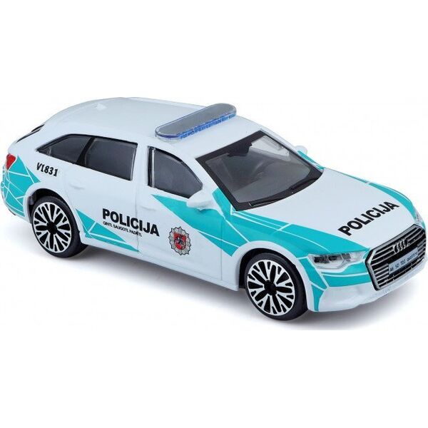 Bburago BBURAGO 1:43 μοντέλο αυτοκινήτου Audi A6 Avant Λιθουανική αστυνομία, 18-30415LT 13583650 4893993304158