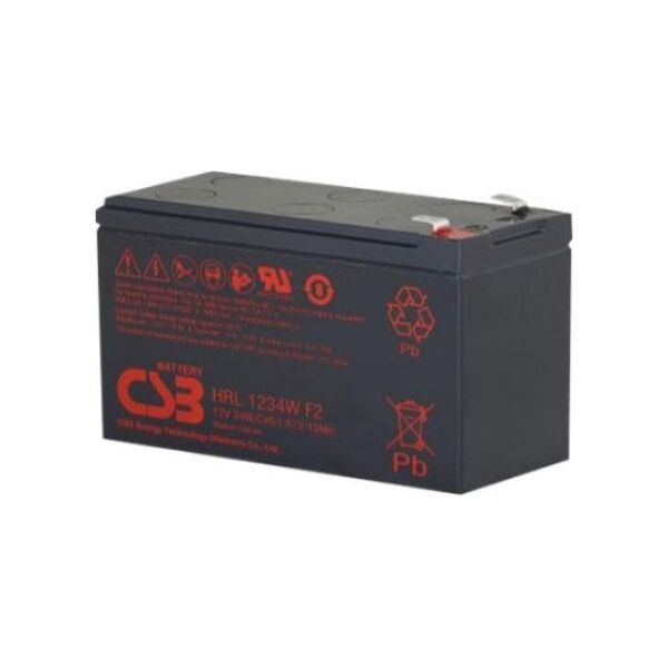 Lead acid battery 12V 9Ah 34W Pb F2 CSB
