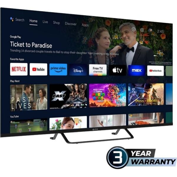 eSTAR Android TV 43"/101cm 2K FHD LEDTV43A1T2 Μαύρο 13238834 5292311043127