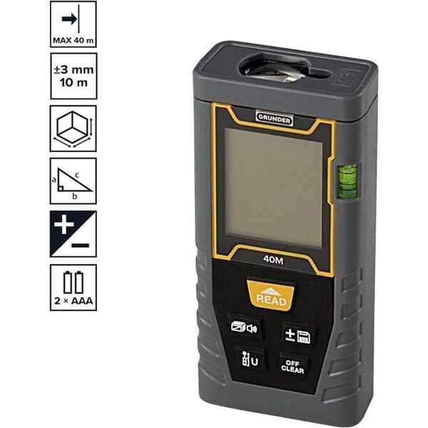 Προμήθεια DISTANCE MEASURE GRUNDER L40 40M αποστασιόμετρο λέιζερ 13505106 4772013343769