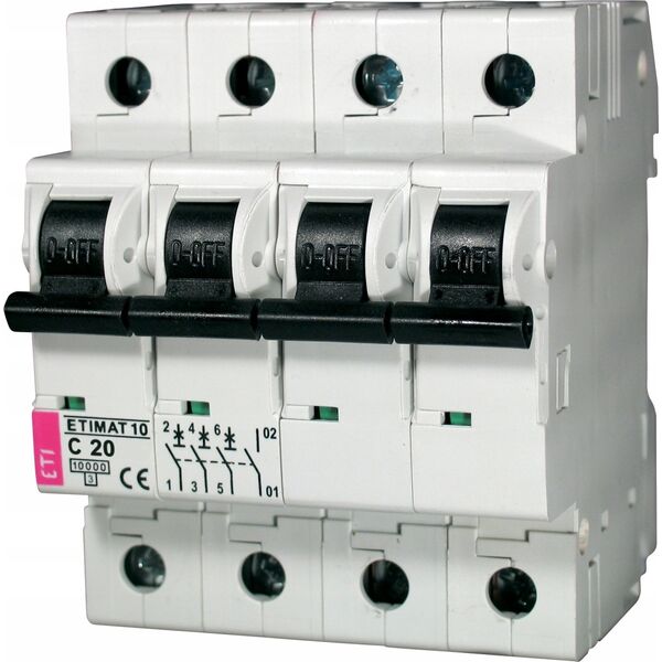 Etipo Αυτόματος διακόπτης ETI-Polam Asti-Etimat 10 002136717 3P+N C 20A 10kA AC 13475142 5904722942448