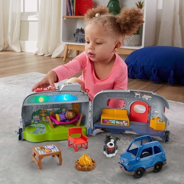 Fisher-Price Interaktywny edukacyjny Kamper Małego odkrywcy światło/dźwięk