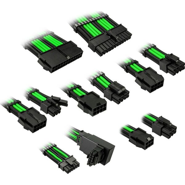 Kolink Kolink Core Pro Braided Cable Extension Kit 12V-2x6 Type 1 - Venom Green 13338815 5999094005778