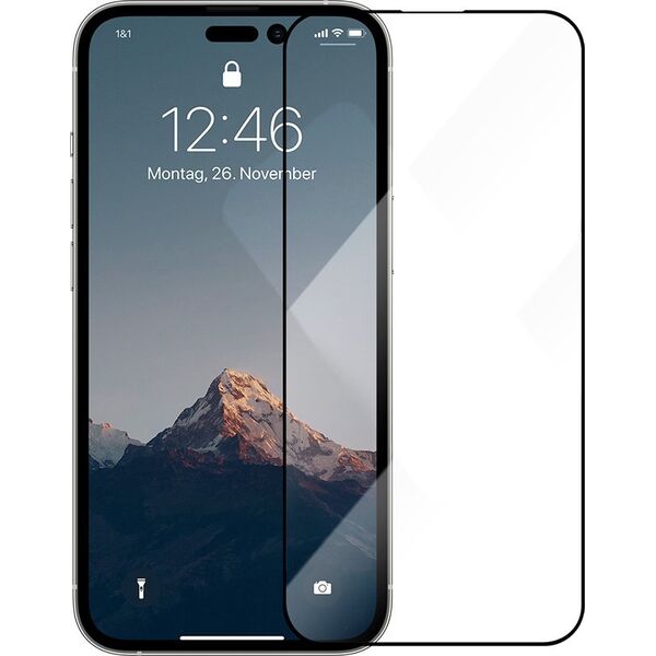 Ξυλεία Ξυλεία 3D Premium Μαύρο Θερμ. Γυάλινο iPhone 14 Pro Max 13340775 4260750593566