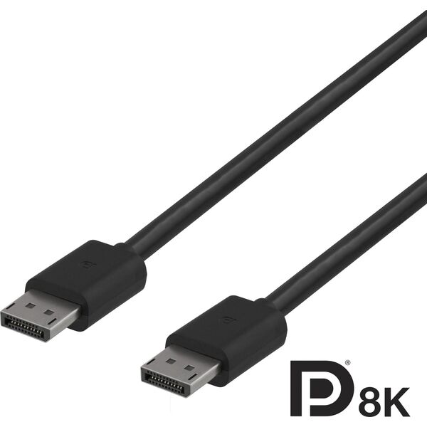 Καλώδιο Deltaco DisplayPort kabelis DELTACO 8K, DP 1.4, 3m, juodas / DP8K-1030-K / 00110016 13435482 7333048051219