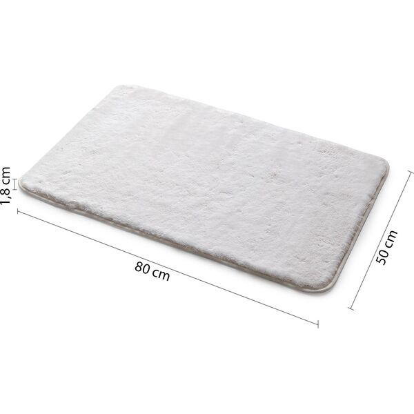 Sourcing FUZZY MAT 50X80 CM ΛΕΥΚΟ 14151986 8003341307311