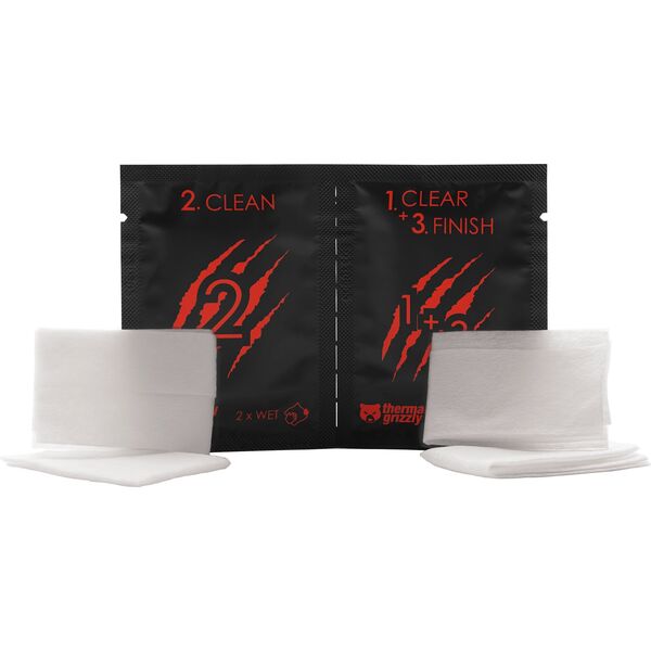 Pasta termoprzewodząca Thermal Grizzly Thermal Grizzly Reinigungstücher für CPUs - 10 Stk.