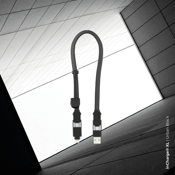 Rolling Square Καλώδιο USB Rolling Square Cable - inCharge XL 30cm μαύρο - Εγγυημένη ασφάλεια. Απλές δόσεις. Δωρεάν αποστολή από 170 PLN. 13342123 7640170466713