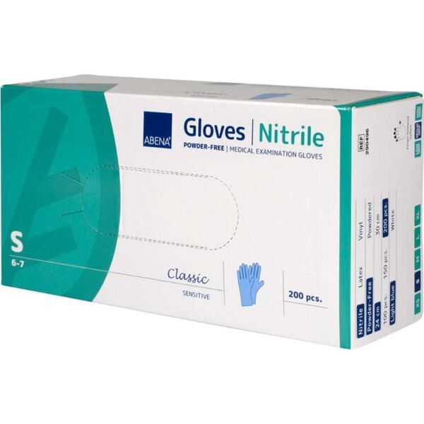Antalis Nitrilhandske Classic Sensitive μικρό blå pudderfri 200 τεμάχια/συσκευασία - (200 τεμάχια) 14051648 5703538249310