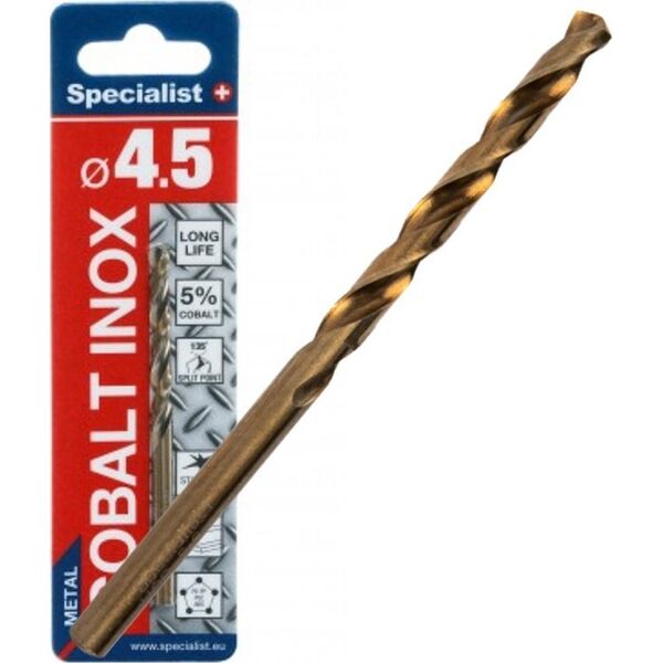 SPECIALIST+ metal drill COBALT, 4.5 mm