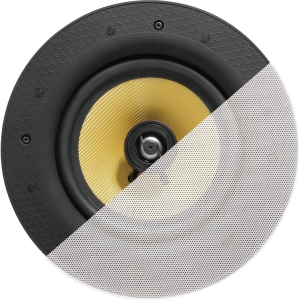 Vision VISION Professional 6,5-Zoll-Deckenlautsprecherpaar - 30 JAHRE GARANTIE - 60 W Leistung - 2-Wege - magnetisches Gitter - Kevlar-Tieftoner und 0,75-Zoll-Titan-Hochtoner , Ausschnitt : Aussendurchmesser: 227 mm - Weis 13354398 4815044000000