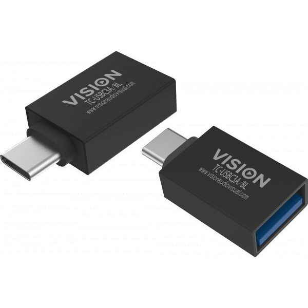 Προσαρμογέας USB Vision VISION Επαγγελματική εγκατάσταση Προσαρμογέας USB-C zu USB-A - 30 JAHRE ΕΓΓΥΗΣΗ - έχει διάρκεια USB-C και έχει κανονικό grosse USB-A 3.0-Buchse - USB-C (M) zu USB Type A (F ) ) - USB 3.1 Gen 2 - Schwarz 13354374 4979313000006