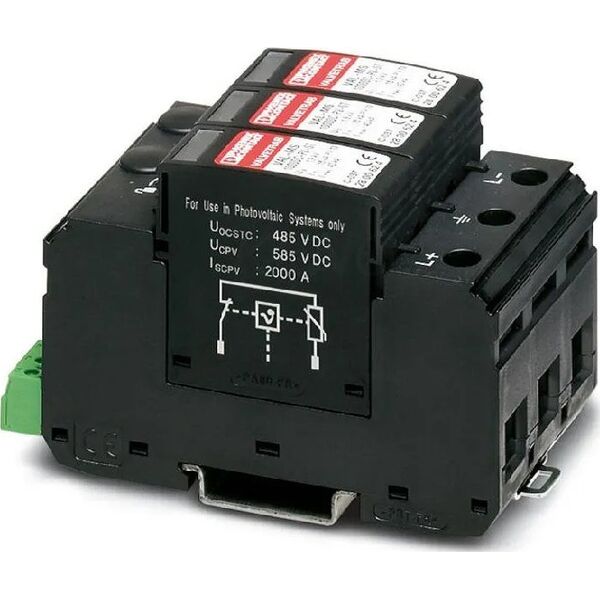 Phoenix Contact Surge απαγωγέας 1000V DC τύπου 1+2 VAL-MS-T1/T2 1000DC-PV/2+V-FM/40 1099593 13972904 4055626949239