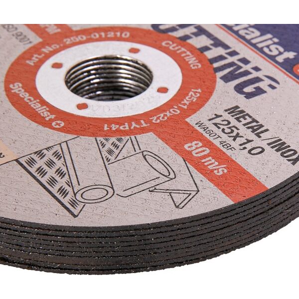 Specialist+ SPECIALIST+ δίσκος κοπής μετάλλου ΚΟΠΗ, 125x1x22 mm 10 τεμ. μέταλλο δ 14396235 4779039135293
