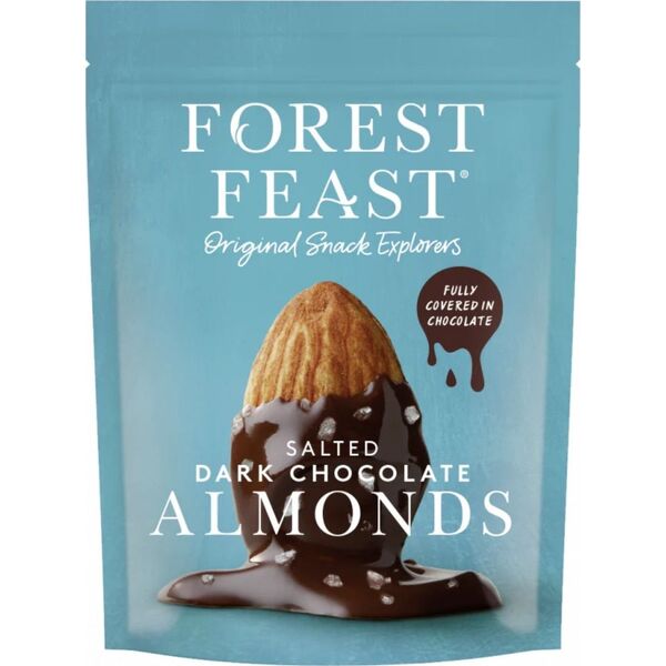 Forest Feast salted dark chocolate almonds, 270 g
