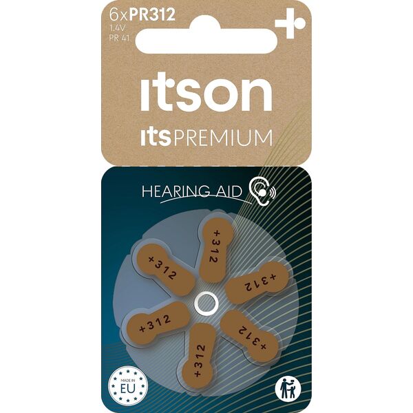 itson itsPREMIUM hearing aid battery PR312IT/6RM