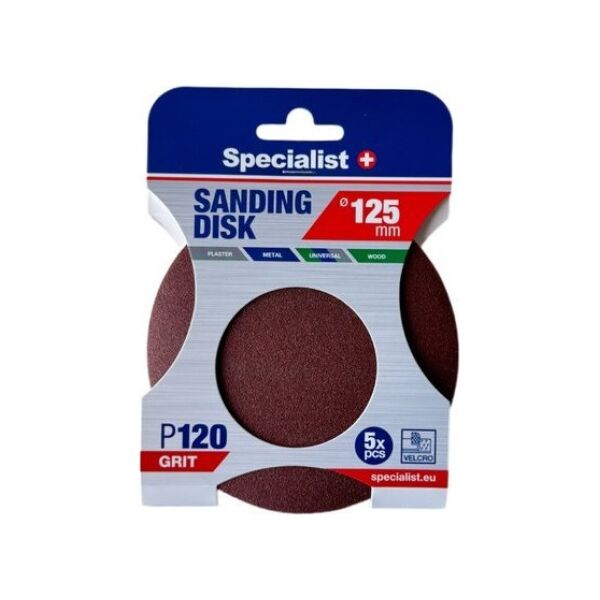 Specialist+ SPECIALIST+ χαρτί λείανσης P120, 125 mm, 5 τεμ. 14417807 4779052491499