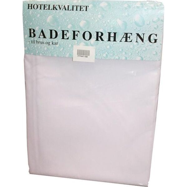 Badeforhæng Unicolor Miljø - B:180 x H:200 cm, hvid, Ingen bly, PVC og giftig imprægnerin