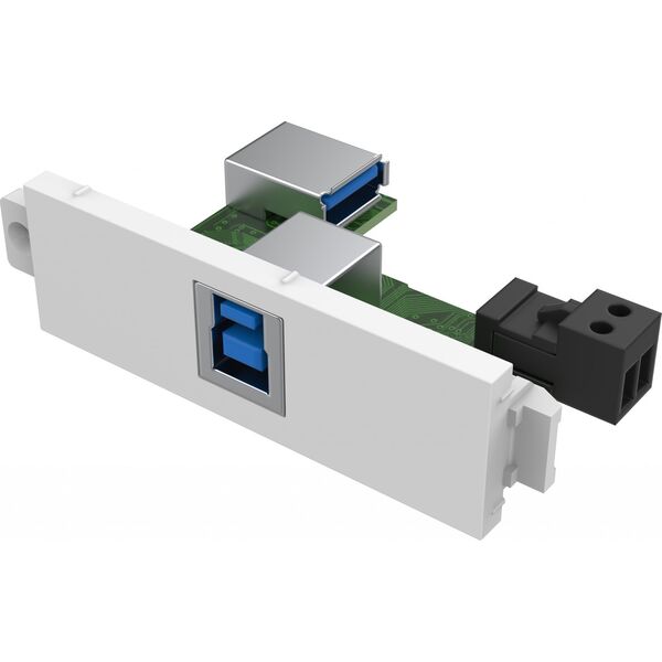 Προσαρμογέας USB Vision VISION Techconnect Modulare AV-Frontplatte - 30 JAHRE GARANTIE - USB-B-Anschluss (an der Vorderseite) auf A-Modul - Buchse vom Type "A" an der Ruckseite und quadratische Buchse vom Type B an der V. , abwartskompatibel e 13354422 34