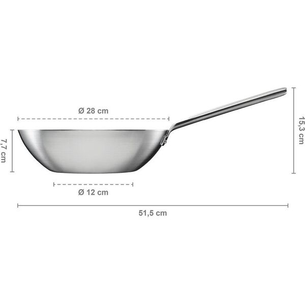 Fiskars Norden ατσάλινο ταψί Wok 28cm χωρίς επίστρωση 13499611 6424002017059