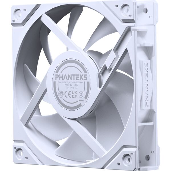 PHANTEKS M25 Gen2 PWM D-RGB Lüfter, 3er-Pack - Reverse Blade, 120mm, weiß