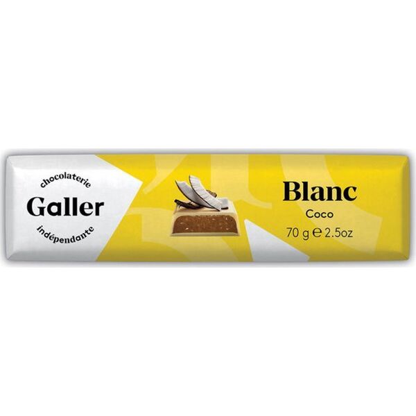 Chocolate bar Galler White Coconut, 70 g