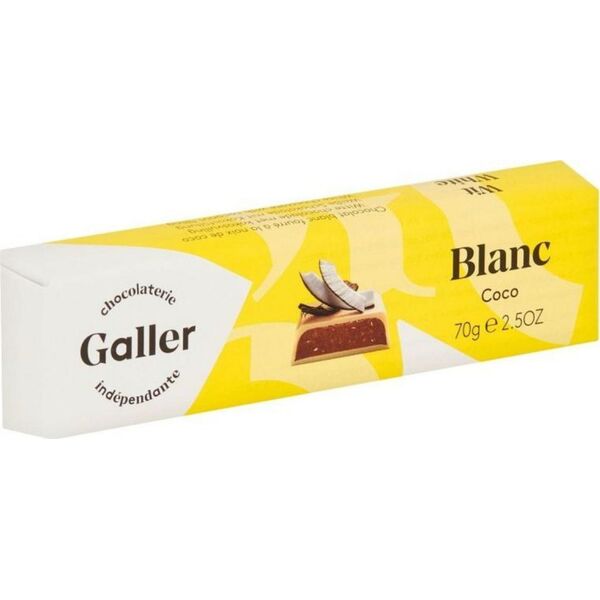 Chocolate bar Galler White Coconut, 70 g