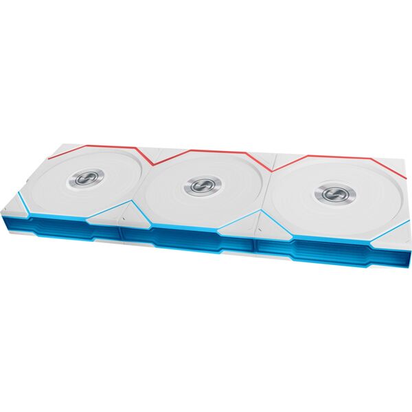Lian Li UNI FAN TL Wireless Lüfter, ARGB, PWM, 3er-Pack - Reverse Blade, 120mm, weiß