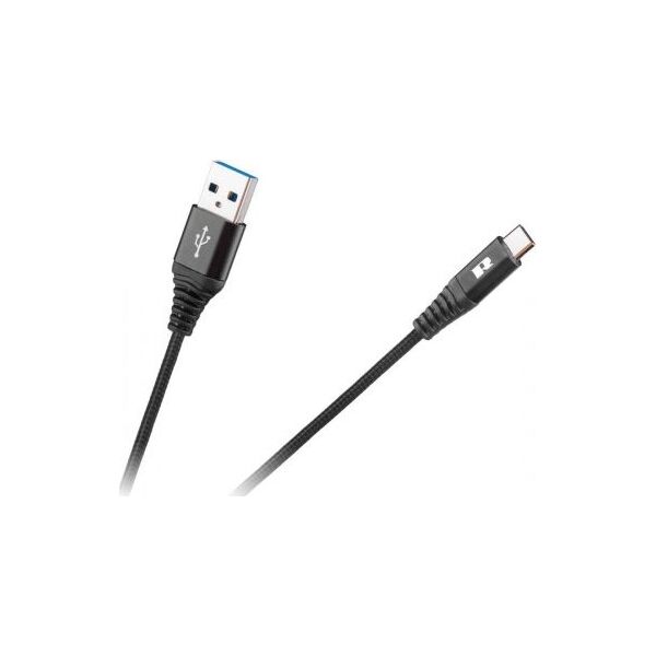Kabel USB Rebel USB-A - USB-C 2 m Czarny (RB-6001-200-B)