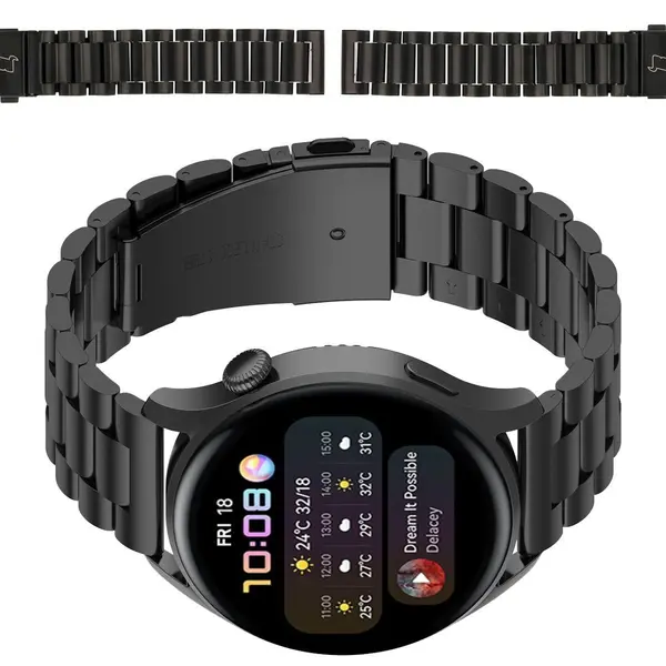 Bizon Strap Watch Aura Smartwatcha 18 mm black