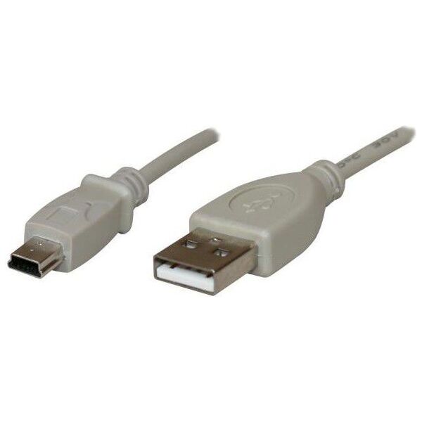 Kabel USB Logo USB-A - miniUSB 2 m Szary (17065)