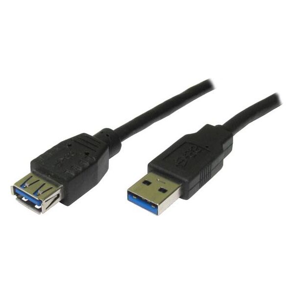 Kabel USB Logo USB-A - USB-A 1.8 m Czarny