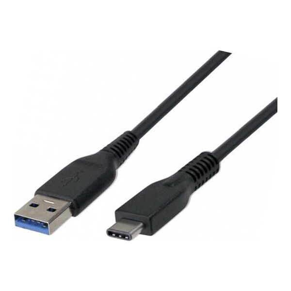 Kabel USB Logo USB-A - USB-C 1 m Czarny