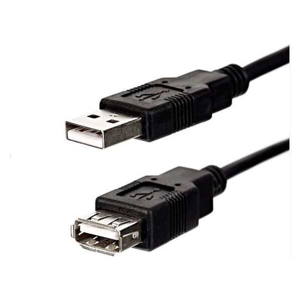 Kabel USB Logo USB-A - USB-A 3 m Czarny