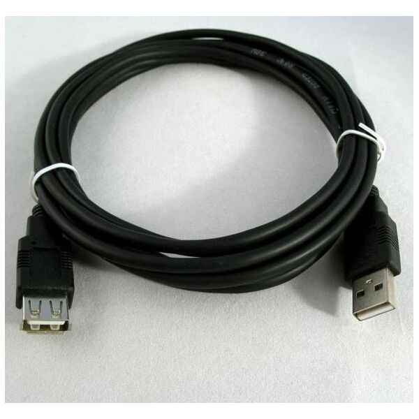 Kabel USB Logo USB-A - USB-A 3 m Czarny
