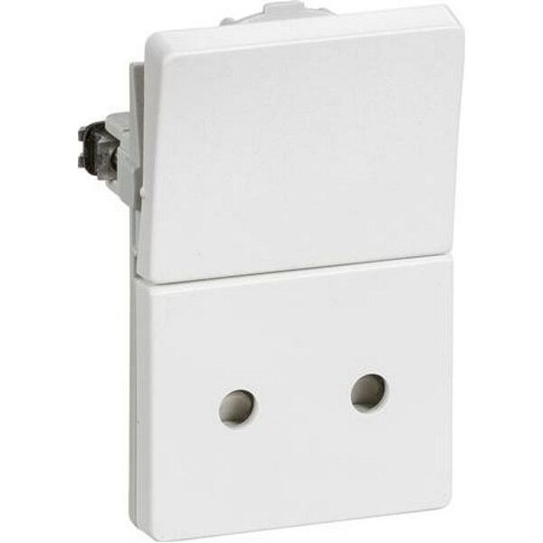 Lauritz Knudsen LAURITZ KNUDSEN FUGA® stikkontakt 1.5 modul med 1-pol afbryder 2-pol hvid 13798604 5703302096812