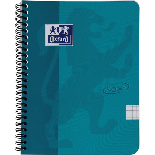 Oxford Notesbog A5+ Oxford Touch´ turkis kvadreret 5x5mm 90g m/140 side 13799798 5904017321682