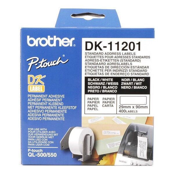 Brother taśma DK-11201 (black on white)