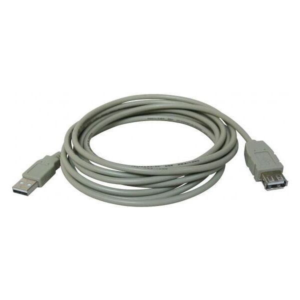 Kabel USB Logo USB-A - USB-A 3 m Biały (17060)