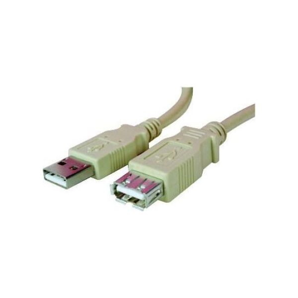 Kabel USB Logo USB-A - USB-A 3 m Biały (17060)