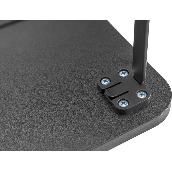 Powerton Podstawa pod monitor, łatwy montaż, miejsce na klawiaturę, czarny, metal / płyta mdf, 20 kg nośność, Powerton, ergo
